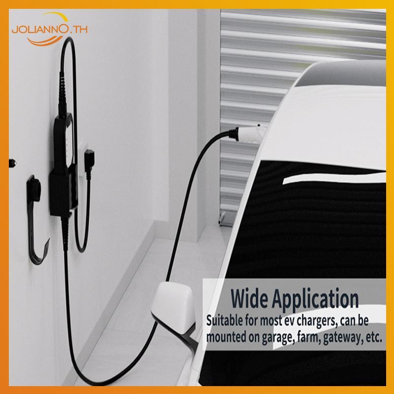 Joliann0 Wall Mount EV Charger Holder สําหรับ SAE J1772 Connector Cable - J-Hook Kit th