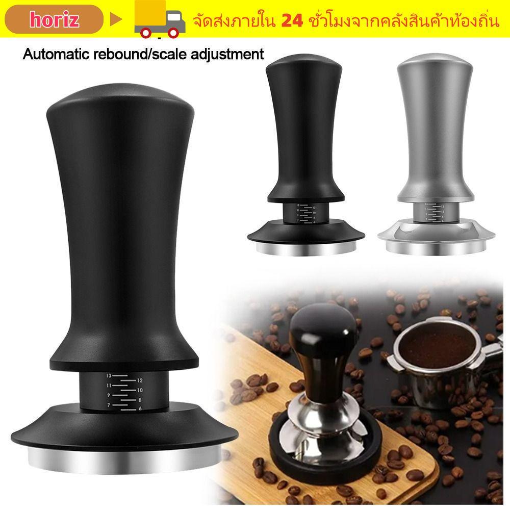 HORIZ ผงกาแฟกด,กด-ประเภทปรับกาแฟงัดแงะ,แบบพกพาสแตนเลสแรงดันคงที่ที่มีขนาด & การคํานวณ ฤดูใบไม้ผลิบาริสต้าเครื่องมืออุปกรณ์เสริมเอสเปรสโซ