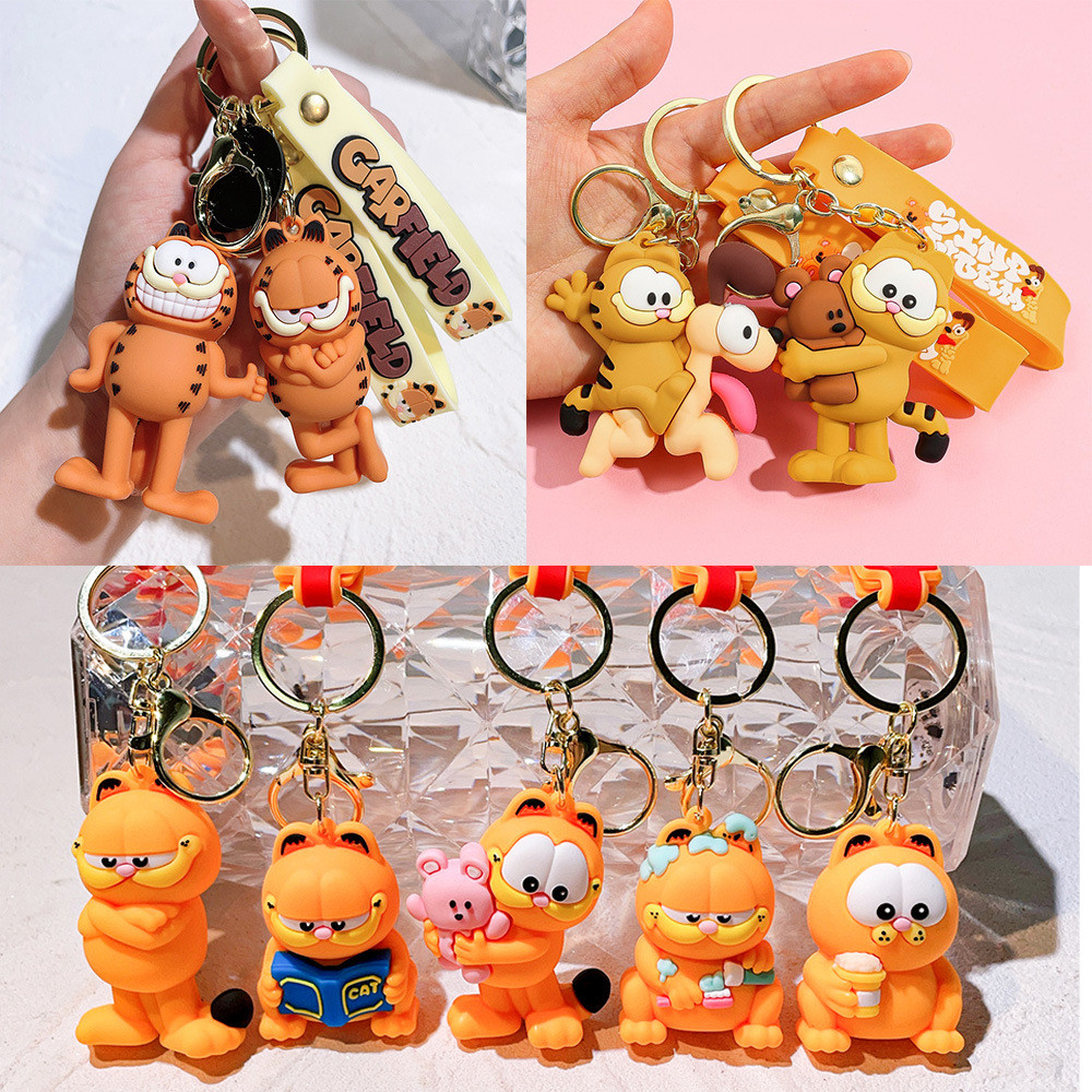 กุญแจ Garfield ตัวละครคลาสสิก (โง่, ดร.菲) | PVC ของขวัญเด็ก ของสะสม กระเป๋า/กุญแจรถ​
