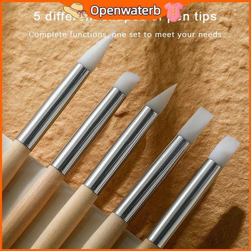 [KAN] ซิลิโคนเสาไม้เล็บปากกาแปรงยูวีเจลโปแลนด์เคล็ดลับ 3d ภาพ DIY Dotting แปรงภาษาโปลิชคําประติมากรรมปากกา DIY เครื่องมือทําเล็บ FXH