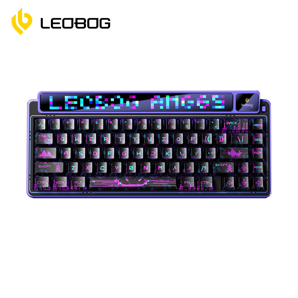 Aula LEOBOG AMG65 Tri-Mode Mechanical Keyboard 67 คีย์จอแสดงผล Dual Screen 8000mAh แบตเตอรี่ยาว Ultra Quiet การพิมพ์