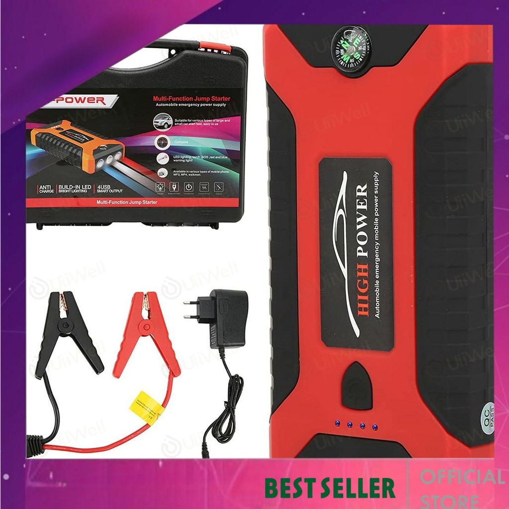 เครื่องจั๊มสตาร์ทรถยนต์ฉุกเฉิน ความจุสูง 99800mAh ใช้ได้ทั้งรถยนต์และมอเตอร์ไซค์