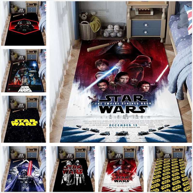 Stars Wars พรมกันลื่นสําหรับห้องนั่งเล่นห้องนอนพรมเครื่องล้างทําความสะอาดได้พรม Decor-3