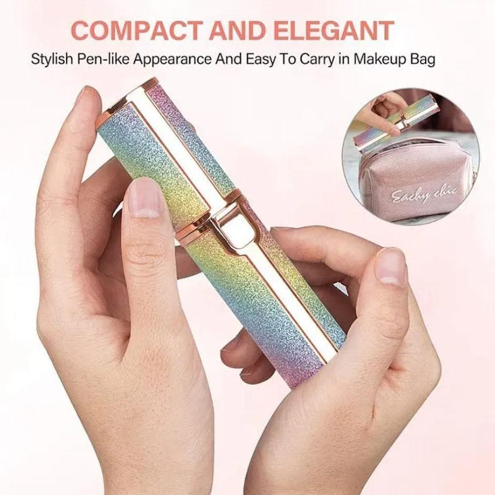 2 In 1 Eyebrow Trimmer สําหรับผู้หญิง Usb ชาร์จ Mini Shaver ไม่เจ็บปวดไฟฟ้าดินสอเขียนคิ้ว O0v9