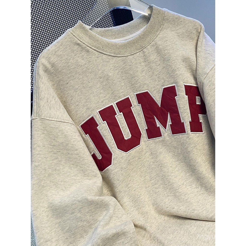 แจ็คเก็ตผู้ชายสไตล์อเมริกัน รอบคอมีขนแกะ กันหนาวแบบซับใน ทรงหลวม หนามาก ขนาดเด็กชาย PDL4