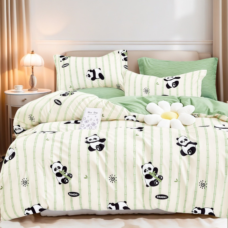 พร้อมสต็อก 100% Cotton 4 in 1 ชุดผ้าปูที่นอนรัดมุมผ้าปูเตียง 3ฟุต 3.5ฟุต 5ฟุต 6ฟุต ราคา ถูกที่สุด ดีลบีเคเค แกลเลอรีภาพที่ 9