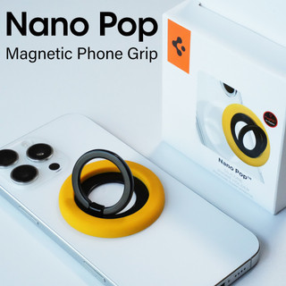 Spi gen Nano Pop Magnetic Phone Grip สําหรับ iPhone 17 Pro Max ผู้ถือแหวน Kickstand Mag ปลอดภัยปรับแหวนโทรศัพท์สําหรับ iPhone 16 PRO MAX 15 14 13 Grip ขาตั้งแหวนนิ้ว