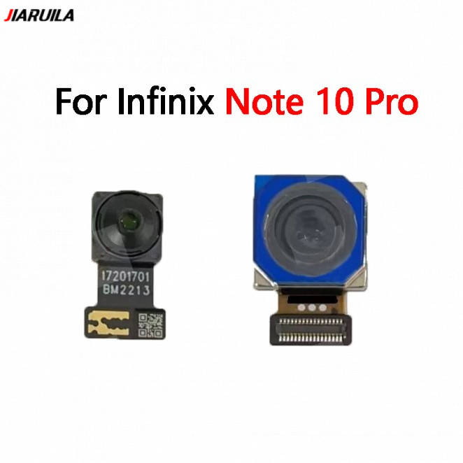 สําหรับ Infinix Note 10 Pro กลับโมดูลกล้องด้านหลัง Flex Cable + เปลี่ยนกล้องด้านหน้า Facing