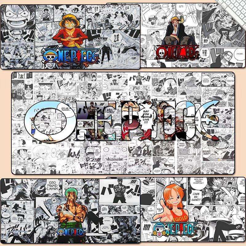 แผ่นรองเมาส์มังงะ One Piece - Luffy & Crew Comic Art แผ่นรองโต๊ะขนาดใหญ่