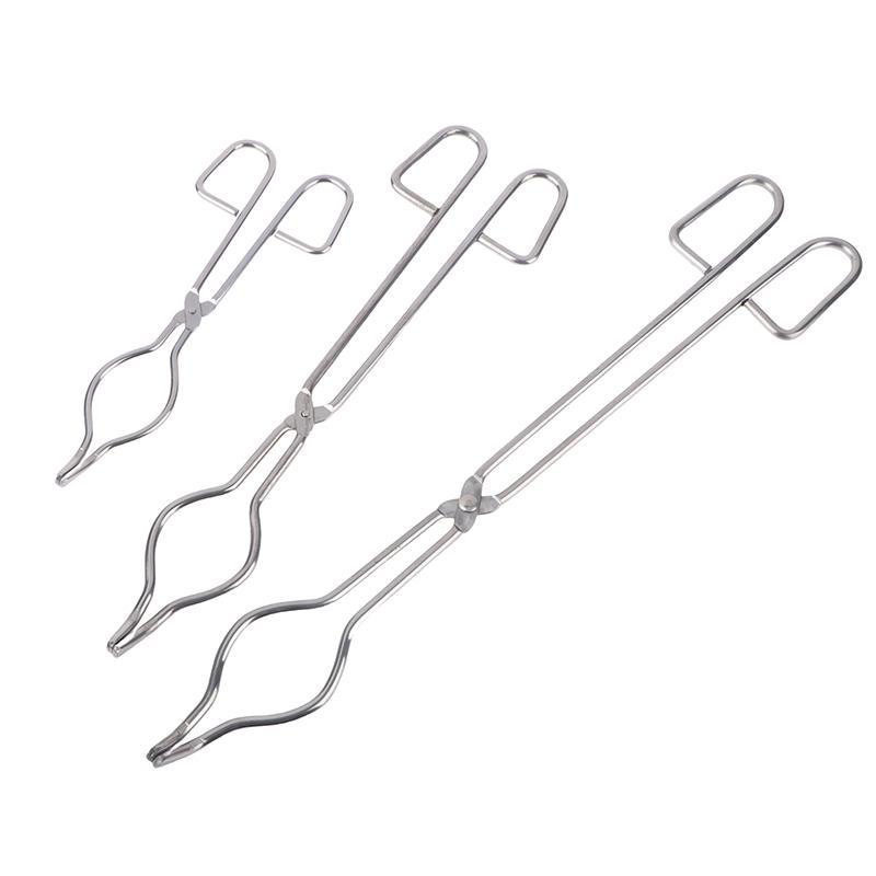 HTH สแตนเลสเกรดแหนบ Crucible Melting Plier Holder Chrome Plated Beaker Clamps HNTH