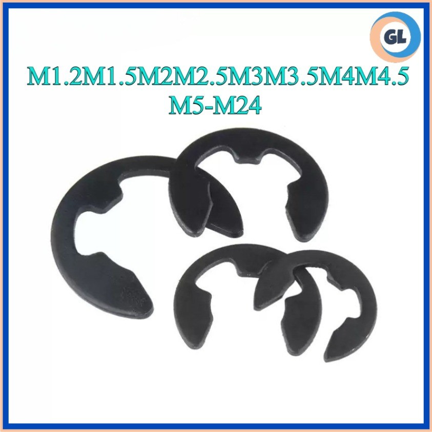 แหวนล็อค ตัวอี E อีริง แหวนเกือกม้า คลิปล็อคแกน 65Mn / E-Clip Shaft Ring M1.2/M1.5/M2M2.5/M3M3.5/M4/