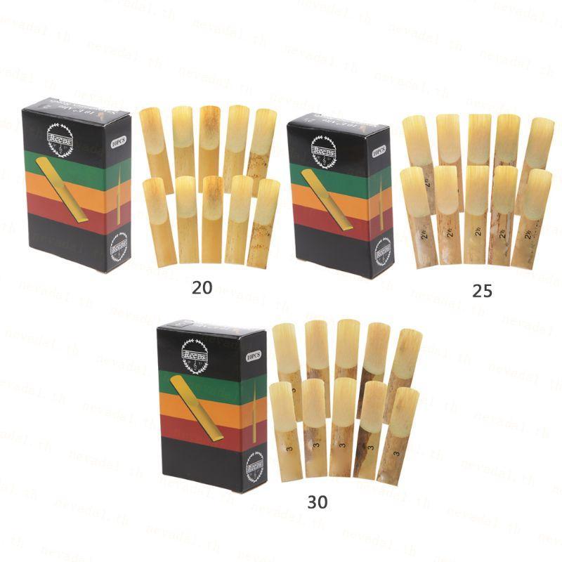 ʚɞ Ne ʚɞ 10 ชิ้น Sax Reed 2 0 2 5 3 0 Strength แซ็กโซโฟน Reeds อุปกรณ์เสริมเครื่องดนตรี