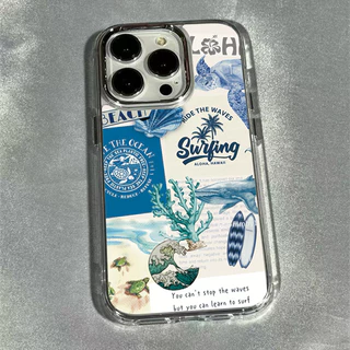 Marine Shark Label Clearเคสโทรศัพท์สําหรับiPhone 17 16 15 Pro Max 14 Plus 13 12 11 XS X 7 8 16Eกันกระแทกปกอ่อน