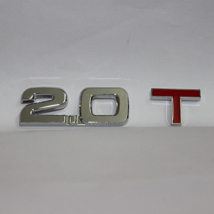 1 ชิ้น 2.0T 3D Emblem 2.0 T รถ Trunk Badge สติกเกอร์ VW ด้านหลัง Decal GTI 5M3A