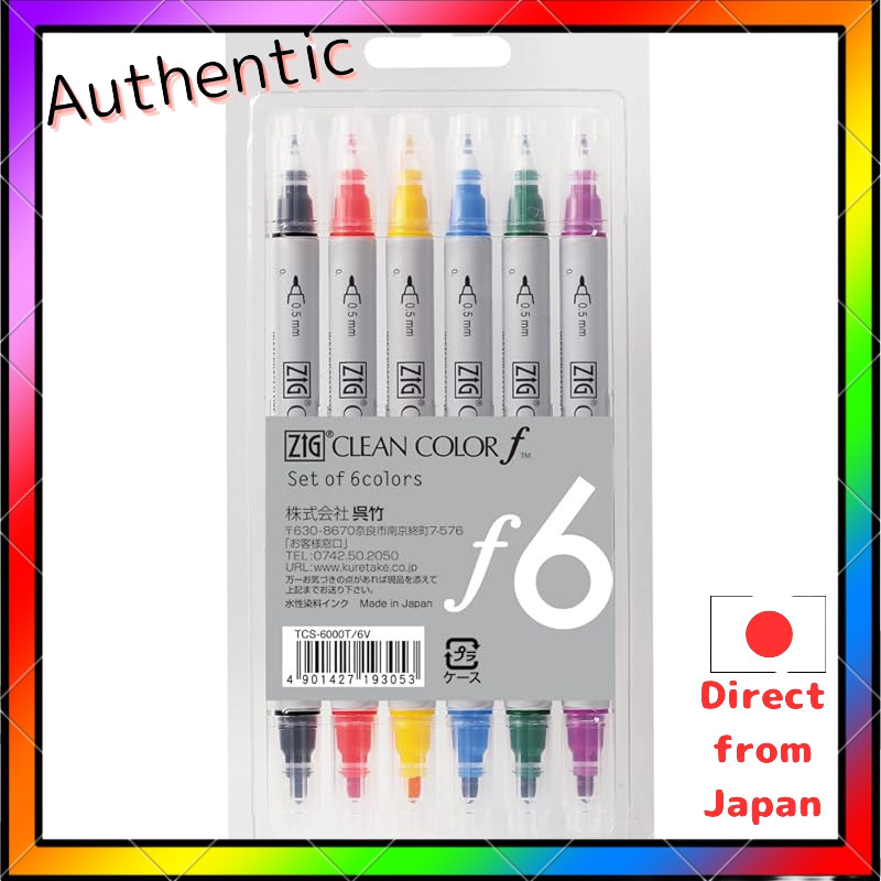 Kuretake ZIG Clean Color F 6V TCS-6000T/6V