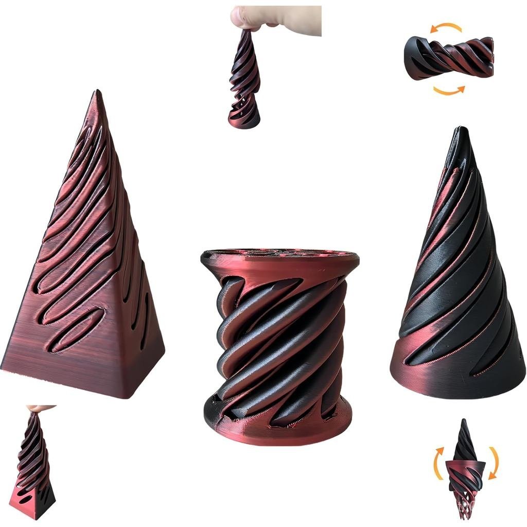 3 แพ็ค Impossible Cone, Spiral Cone Fidget ของเล่น, Imposible Cones pastal Pyramid Pyramid สําหรับผ่