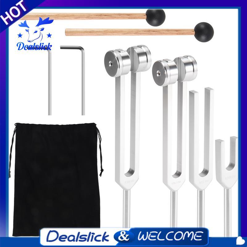 อะไหล่ชุดส้อมปรับแต่ง (128Hz, 136.1Hz, 512Hz,4096Hz) พร้อมค้อนสะท้อนสําหรับชุดจักรบําบัด Healing Mus