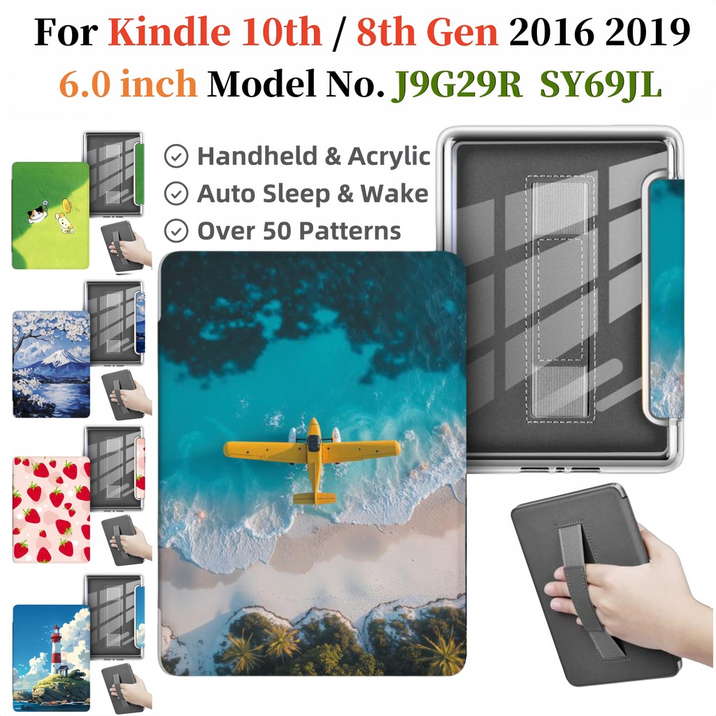 ทาสีสําหรับ Kindle 10th 8th Generation 2016 2019 J9G29R SY69JL 6.0 นิ้ว E-book อะคริลิคโปร่งใสมือถือ