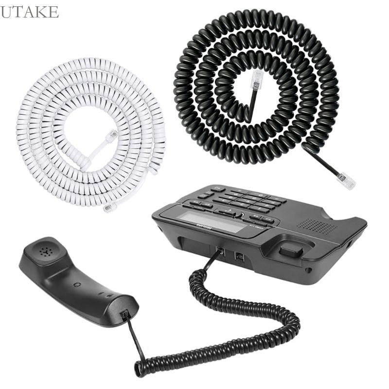 Utake RJ9 RJ11 4P4C ความเข้ากันได้ของสายโทรศัพท์ Ensures การเชื่อมต่อที่เสถียร