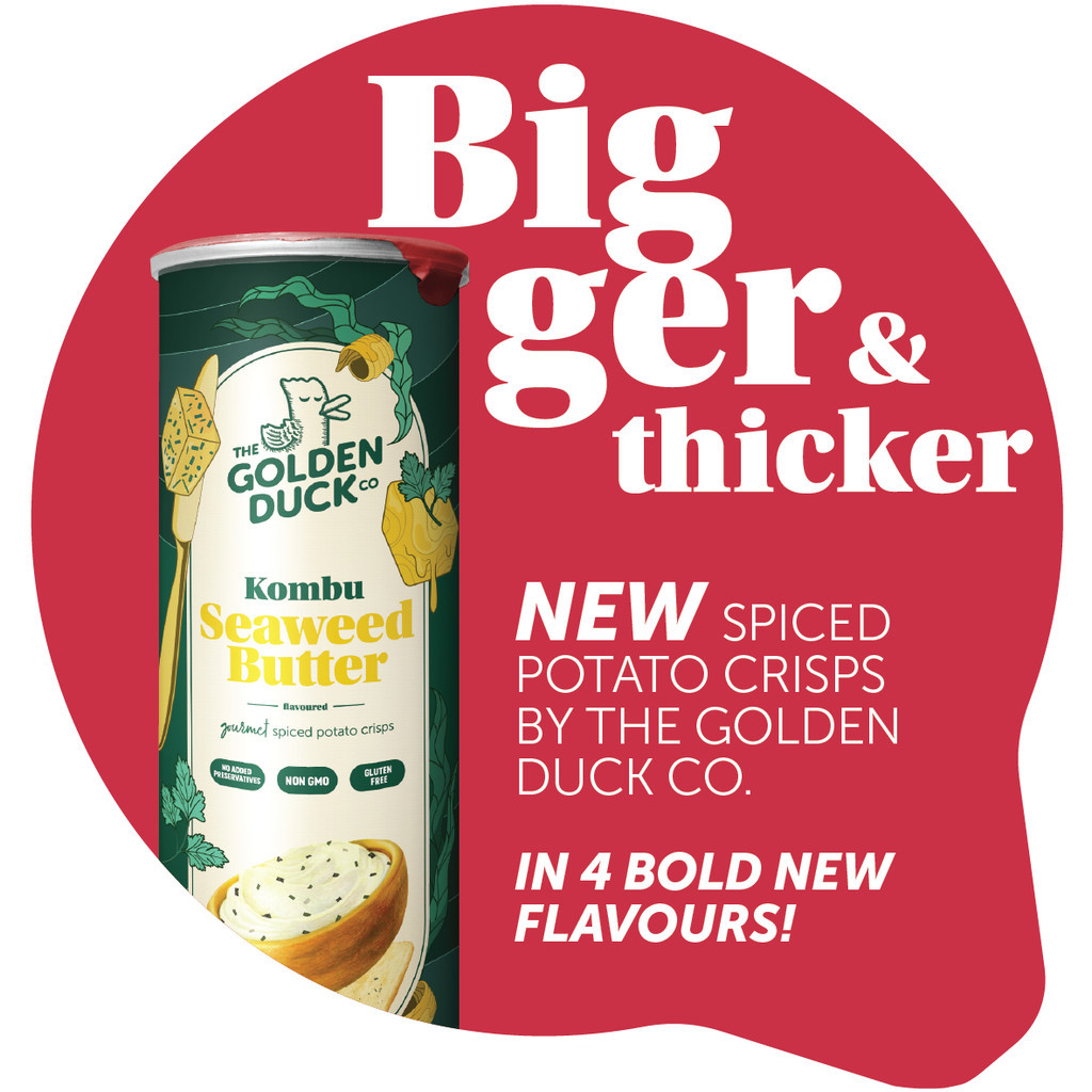 Bundle OF The Golden Duck Spiced Potato Chips Gourmet Chip Canister (Truffle Wagyu/Kombu Seaweed But