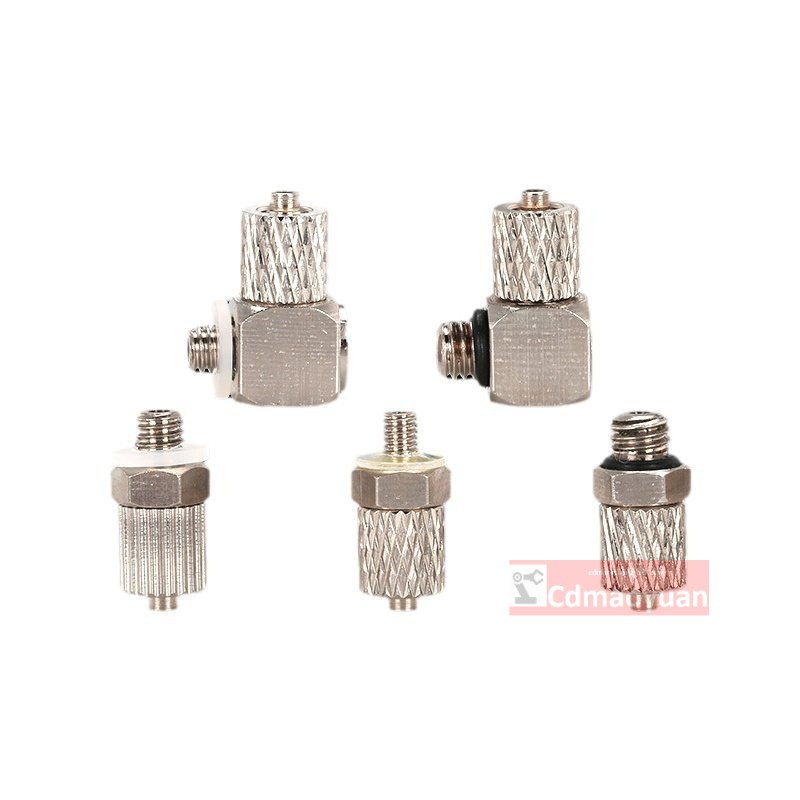 กระบอก Mini Micro Pagoda PT Quick Screw Joint PL4-M5 PC4/6-M3-M4-M5-M6 All Copper Tee
