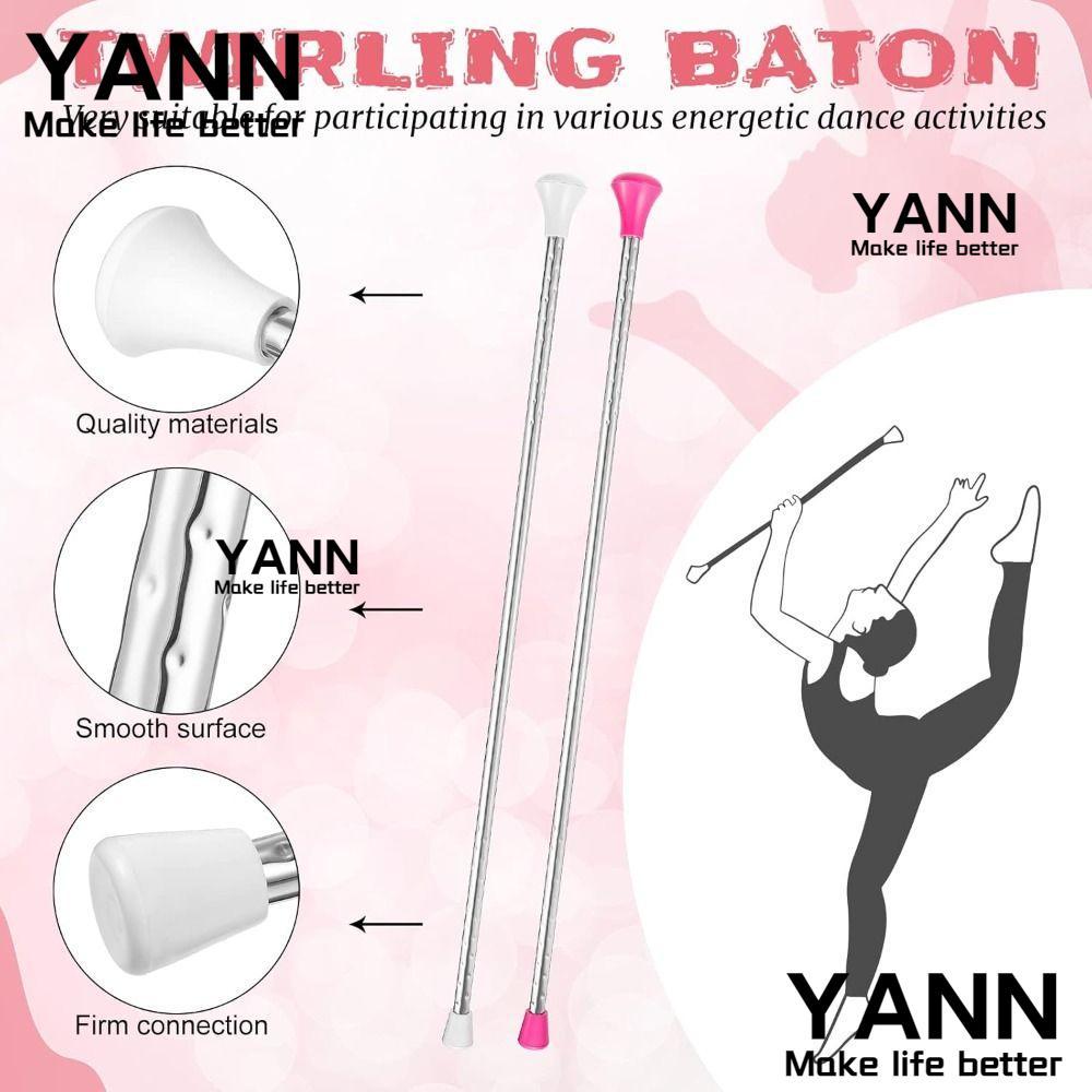 YAN Twirling Baton สแตนเลสน้ำหนักเบาสำหรับพานซิ่งและศิลปะเชียร์