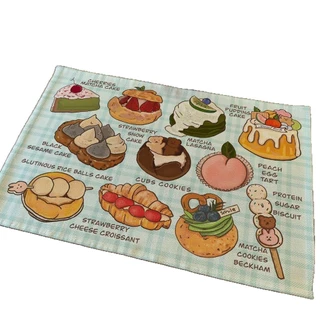 【pgTheBest】ผ้ารองจานลายขนมหวาน กันน้ํา-น้ํามัน ของจำเป็นสำหรับถ่ายรูปสวย เพิ่มบรรยากาศโต๊ะอาหาร