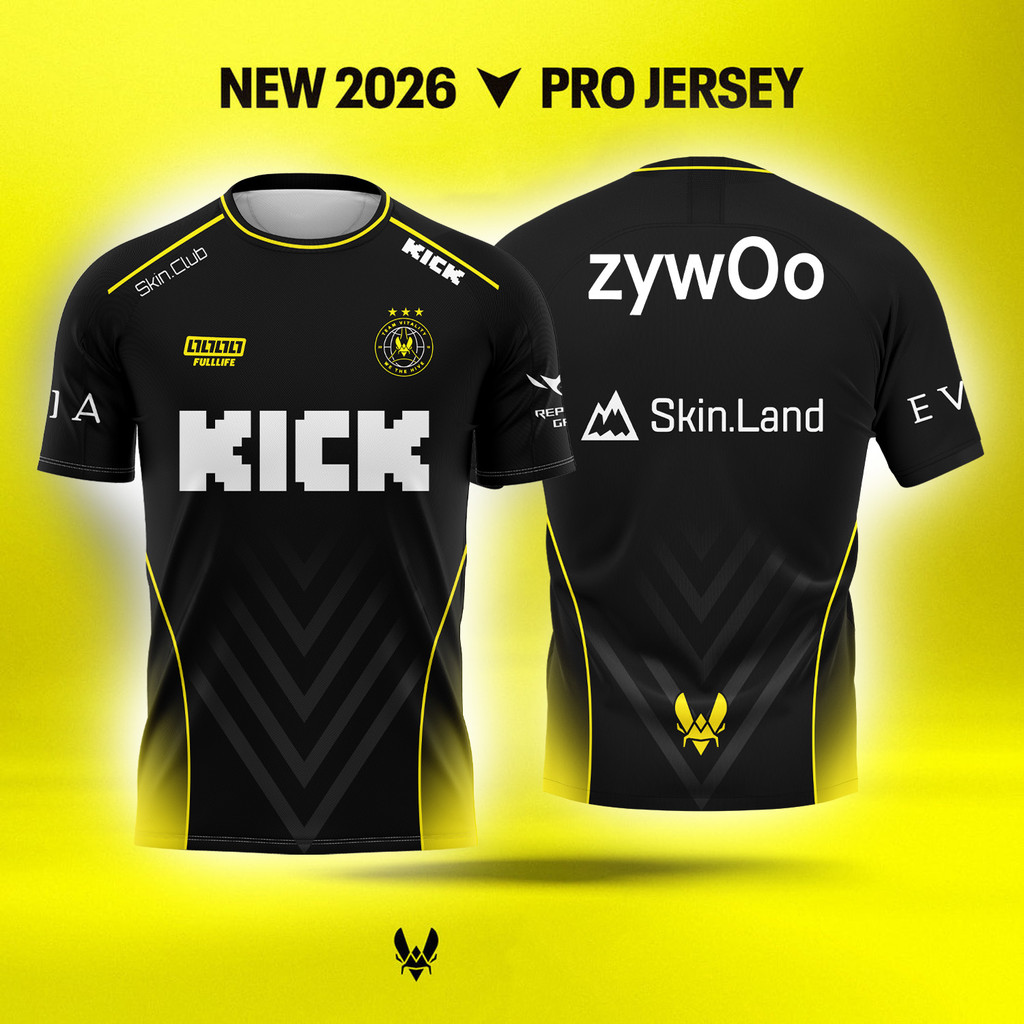 ใหม่ 2026 Vitality Esports Team Jersey Men Summer Casual Short Sleeve Gaming Uniform Clothing