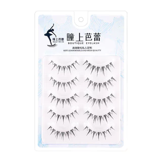 ก้านใส 5 คู่ขนตาปลอม Lash Extension Cross Nature Long Reusable