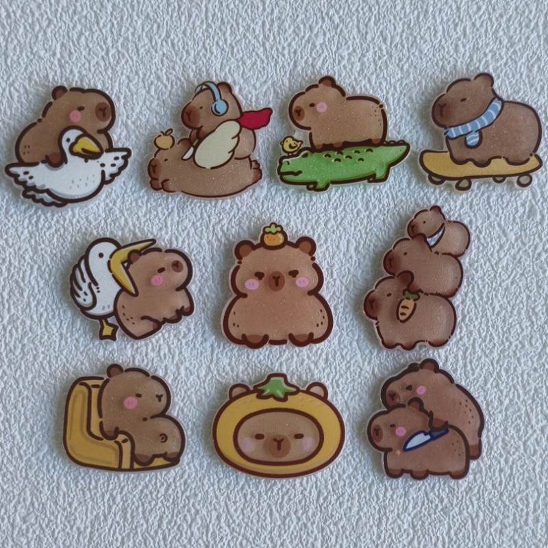 jibbitz crocs jibbitz crocs ของแทั รองเท้าแบบใหม่ Huazhibixing ออกแบบตามลายการ์ตูนน่ารัก DIY Pibara 