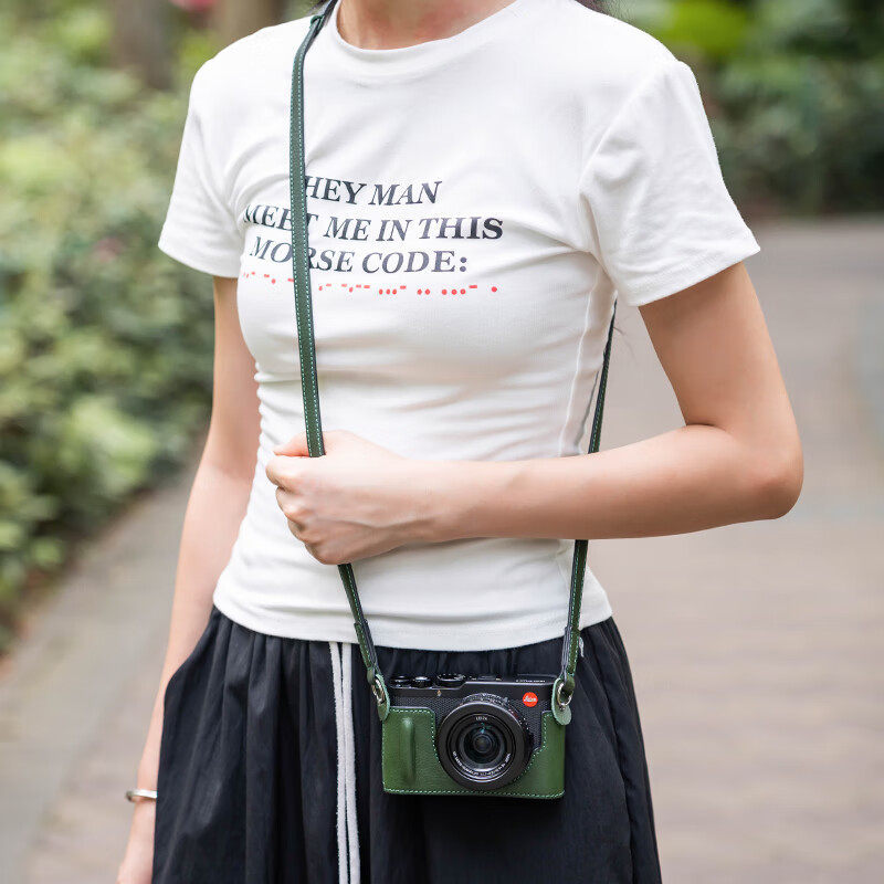 กล้อง dlux8 Handle เคสป้องกันหนังแท้ DLUX8 หนัง Leicaq328 กล้อง Q343 ครึ่งกระเป๋าฐานกรณี Polaroid so