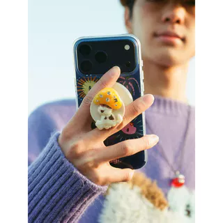 Tagi. Mushroom Popcorn and Magi Magnetic Phone Holder Grips ที่ตั้งโทรศัพท์แม่เหล็กม้ามาจิ ขาตั้งโทรศัพท์