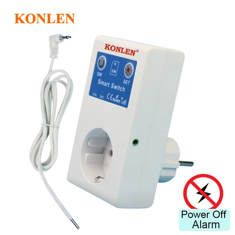 16A GSM ซ็อกเก็ต Power Outlet สวิตช์รีเลย์ระยะไกล ตัวควบคุมบ้านอัจฉริยะหรือเซ็นเซอร์อุณหภูมิ SMS Cal