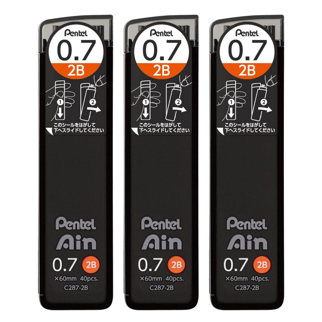 Pentel Ain Mechanical Pencil Lead 0.7mm HB 5 pcs XC287-HB  
Pentel Ain Mechanical Pencil Lead 0.7mm 