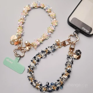สายรัดข้อมือโซ่บิดลูกไม้เอลฟ์ที่น่าพอใจที่ได้รับความนิยมและชื่นชอบเชือกคล้องโทรศัพท์มือถือ