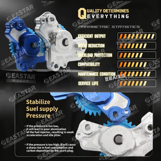 ปั๊มน้ำมันเครื่อง ปั๊มน้ำมัน CNC สำหรับ เวฟ 125, Click 125/150, ฟิวเจอร์ 125, เอ็นแม็กซ์ V1, เอีโรซ์ V2, สไนเปอร์ 150 อัตราการไหลสูง