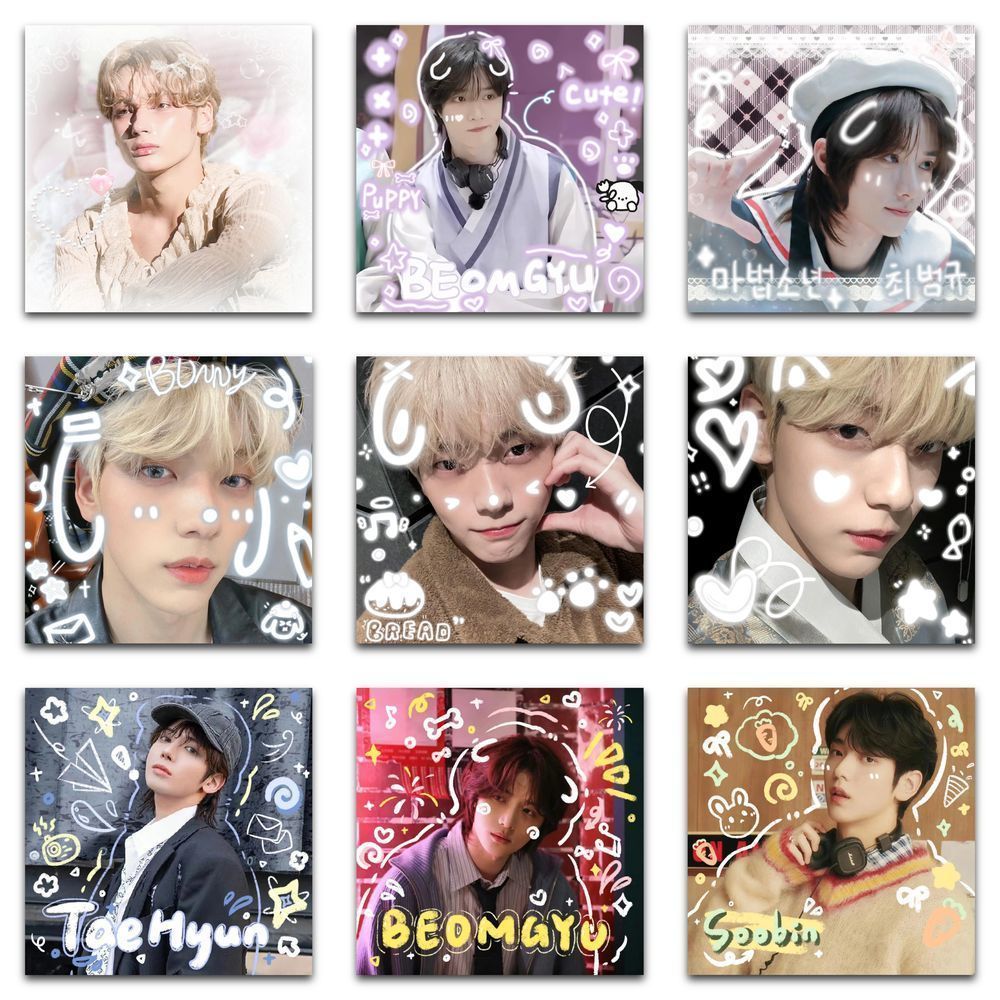 59 แผ่น txt Graffiti Avatar Square Card Stickers HD Handbook Stickers