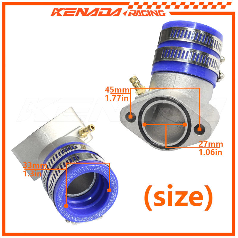 คอหรีดแต่ง KENADA RACING คอ 35 มิล สำหรับคาบูเคเหลี่ยม 28-30 มิล เวฟใส่คาบูเอ็นโปร thumbnail 3