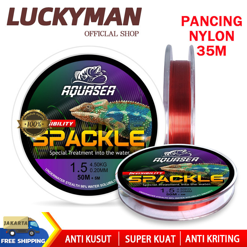 LUCKY MAN สายเอ็นตกปลาไนลอน 35 เมตร / สายเอ็นตกปลาไนลอน Fishing Line