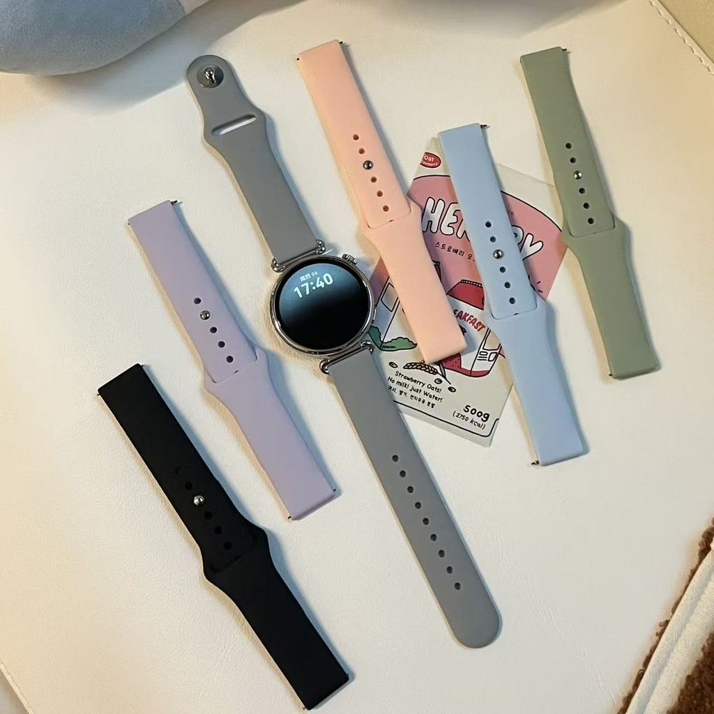 สายนาใิกาชิลิโคนHuawei gt6 41mm gt5 41mm gt4 41mm สายกวัาง18mm มีหลายสีสำหรับข้อมือญิง