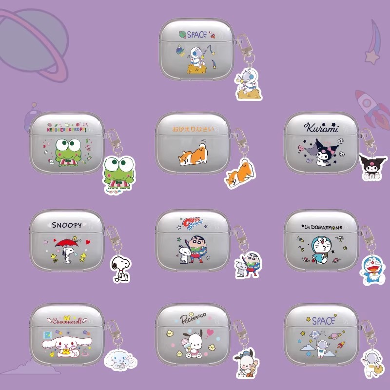 Stock ReadyCase สําหรับ Edifier EvoBuds Pro/Lolli Pro5 การ์ตูนโปร่งใส TPU หูฟังแบบนุ่มพร้อมตะขอ