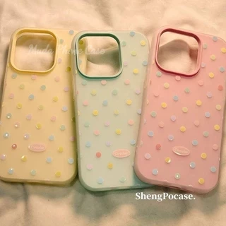🔥MUDA🔥จุดสีเคสโทรศัพท์สําหรับ iPhone 11ProMax 17 12Pro 13 14 15Pro Max 13 11 16Pro เคส หญิงคนรักเพื่อนฝาครอบโทรศัพท์