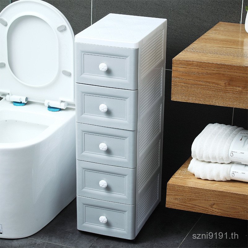 ห้องน้ํา 15 ซม.มงคล Locker ลิ้นชักประเภท Gap กว้าง King ตู้เก็บของห้องน้ําห้องครัวแคบหลายชั้น E6FR