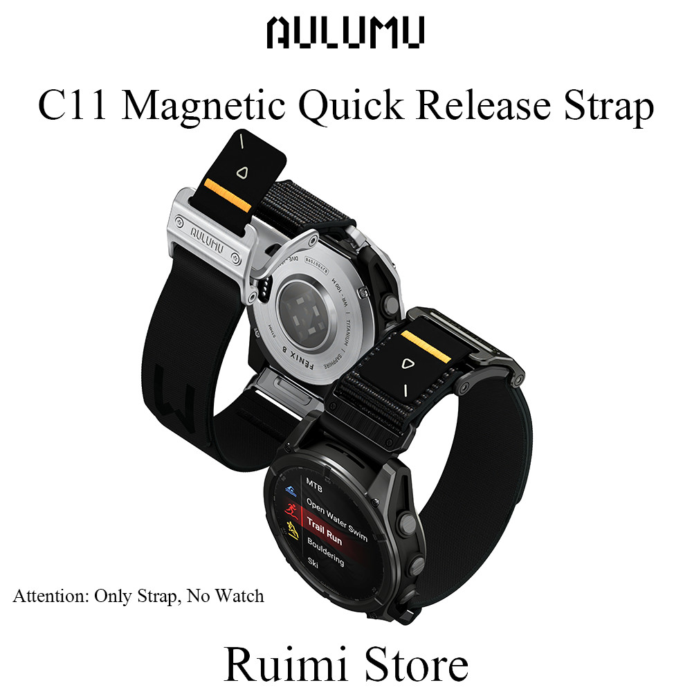 AULUMU C11 สายรัดกีฬาแบบแม่เหล็กทอไนลอน สายนาฬิกาแบบปลดเร็ว