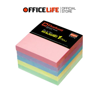 Elephant (ตราช้าง) กระดาษโน๊ตกาวในตัวพาสเทล กระดาษโน๊ต 3x3 นิ้ว รุ่น Stack สแต๊ก ( 500 แผ่น / ชิ้น )