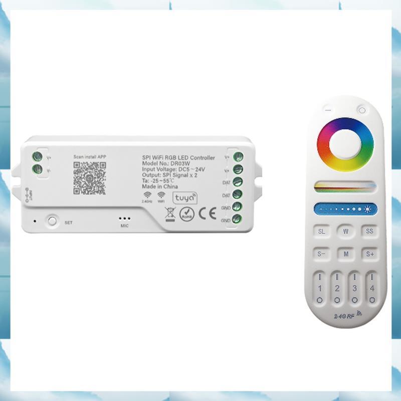 [WSB] DR03W TUYA SPI WIFI RGB LED Controller Dimmer ทํางานร่วมกับ Home WiFi การควบคุมไร้สายสําหรับ R