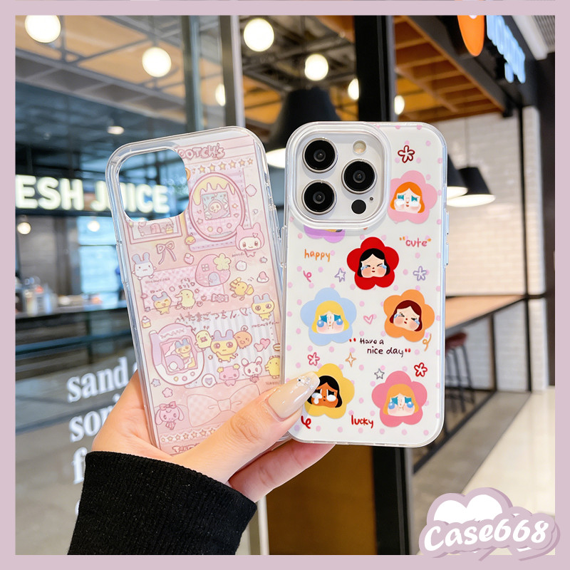 เหมาะสำหรับ IPhone 14 13 17 16 12 15 11 Pro Max 15 Plus 14 Plus 16 Plus เคสโทรศัพท์ลายวาดด้วยมือสุดน