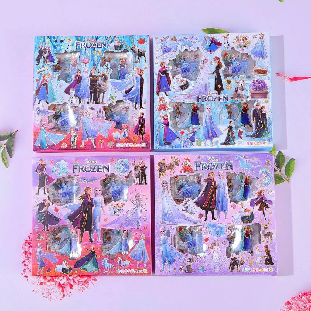 สติ๊กเกอร์ไดคัท ลายเจ้าหญิงเอลซ่า Frozen 96-100ชิ้น คละสี