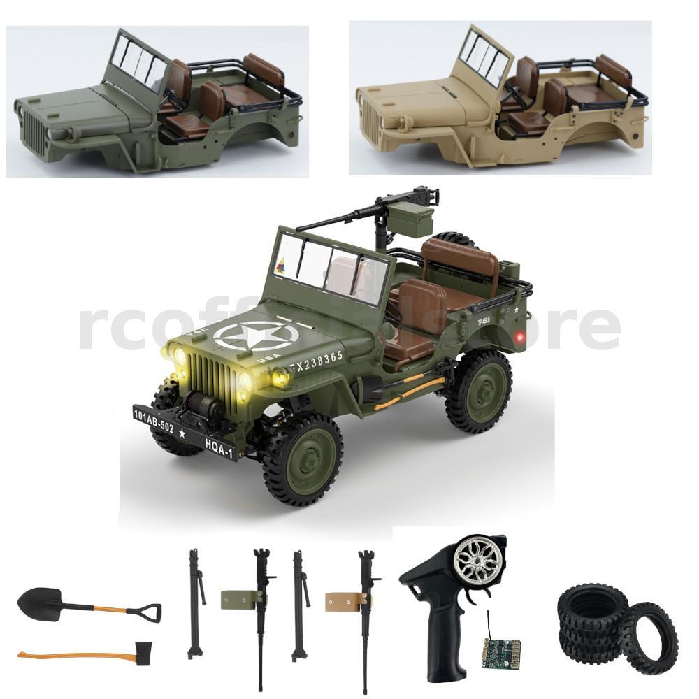 TRASPED HG4-58 Military0 รถบรรทุก 1/14 RC รถอะไหล่ Body Shell รีโมทคอนโทรลเครื่องส่งสัญญาณ Tyres ด้า