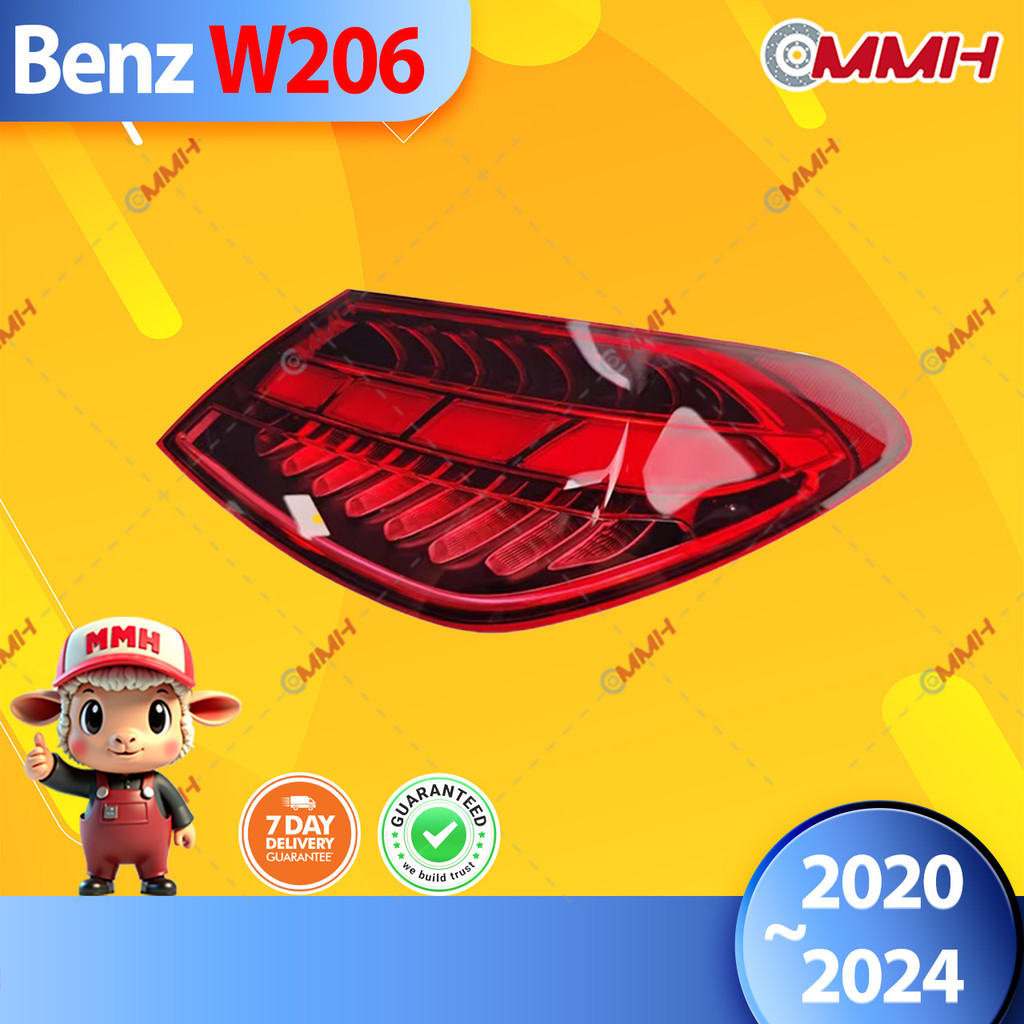 Mercedes Benz W206 20-24 W206 C200L C260L ไฟท้าย LED ไฟท้ายไฟท้ายไฟท้ายไฟเบรกไฟด้านหลัง